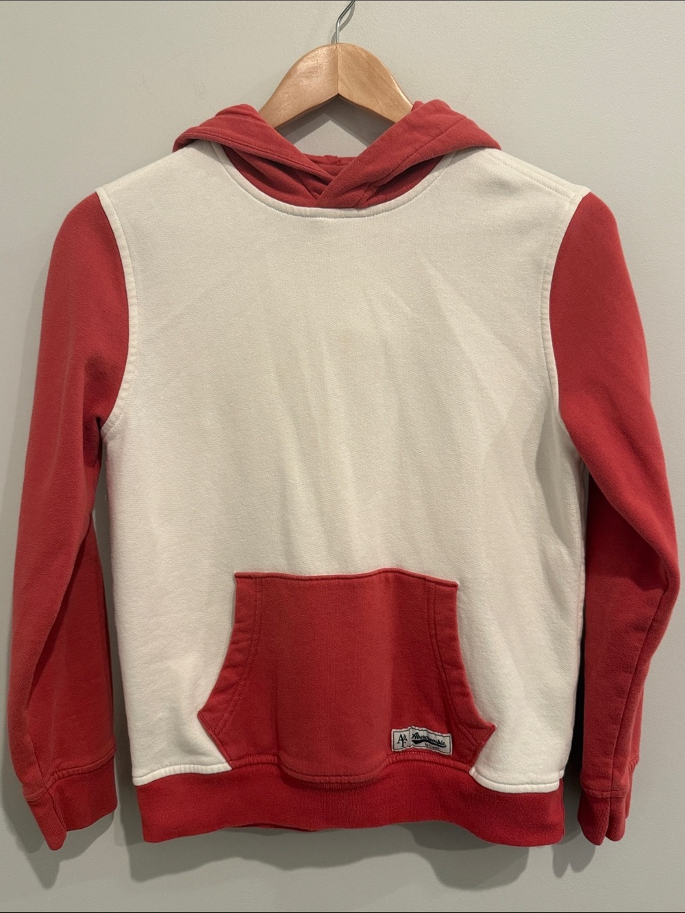 abercrombie kids Red & White Hooded Sweatshirt
